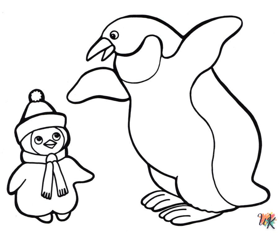 coloriage Pingouin  à imprimer pour enfant de 2 ans