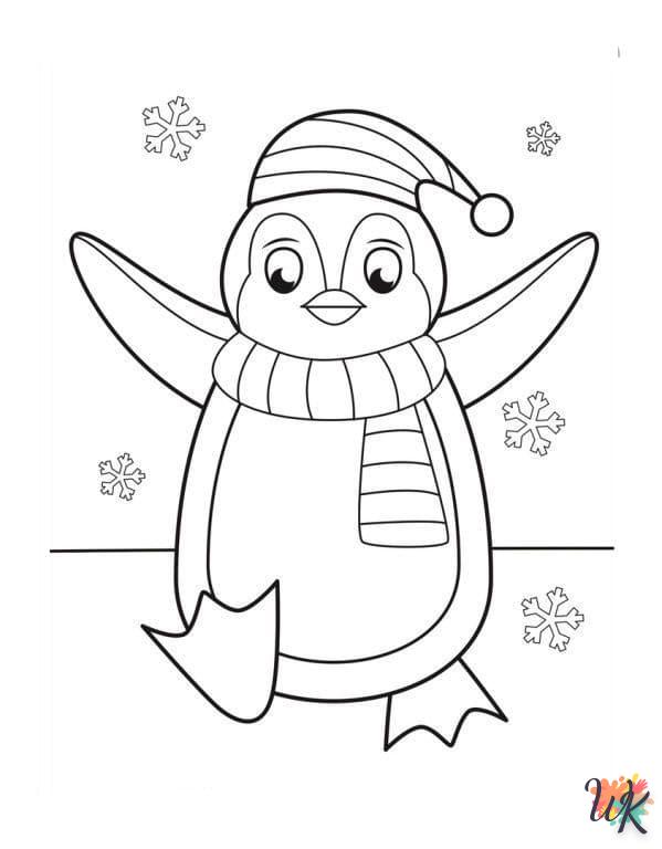 coloriage Pingouin  bebe à imprimer 1