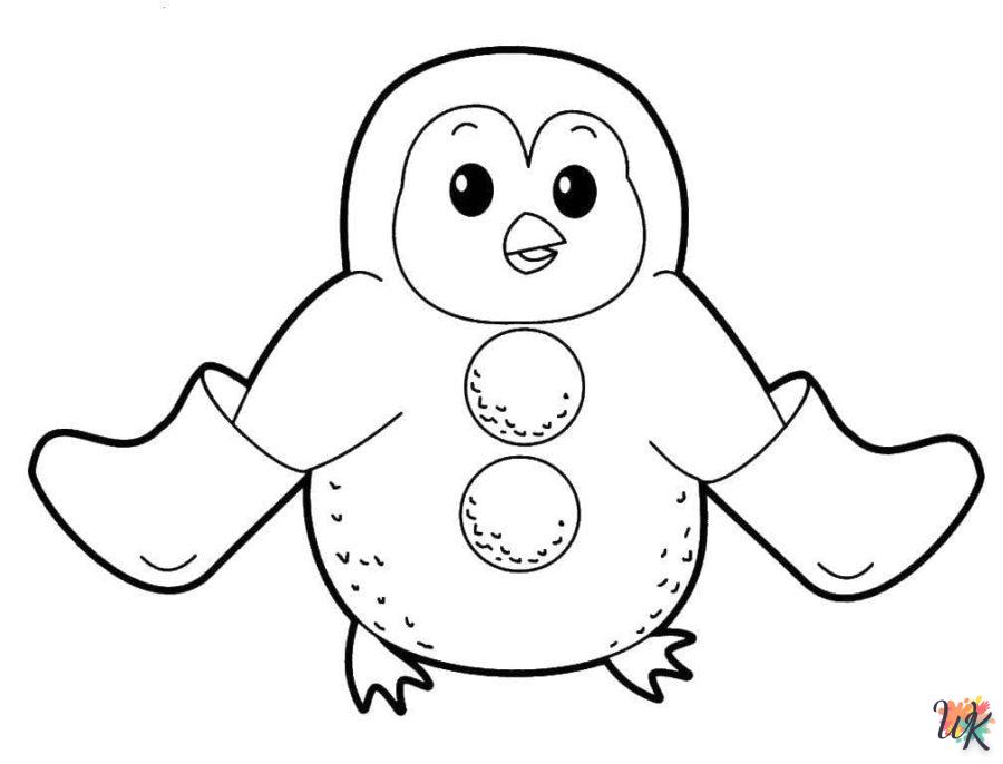 coloriage Pingouin  bebe à imprimer 2