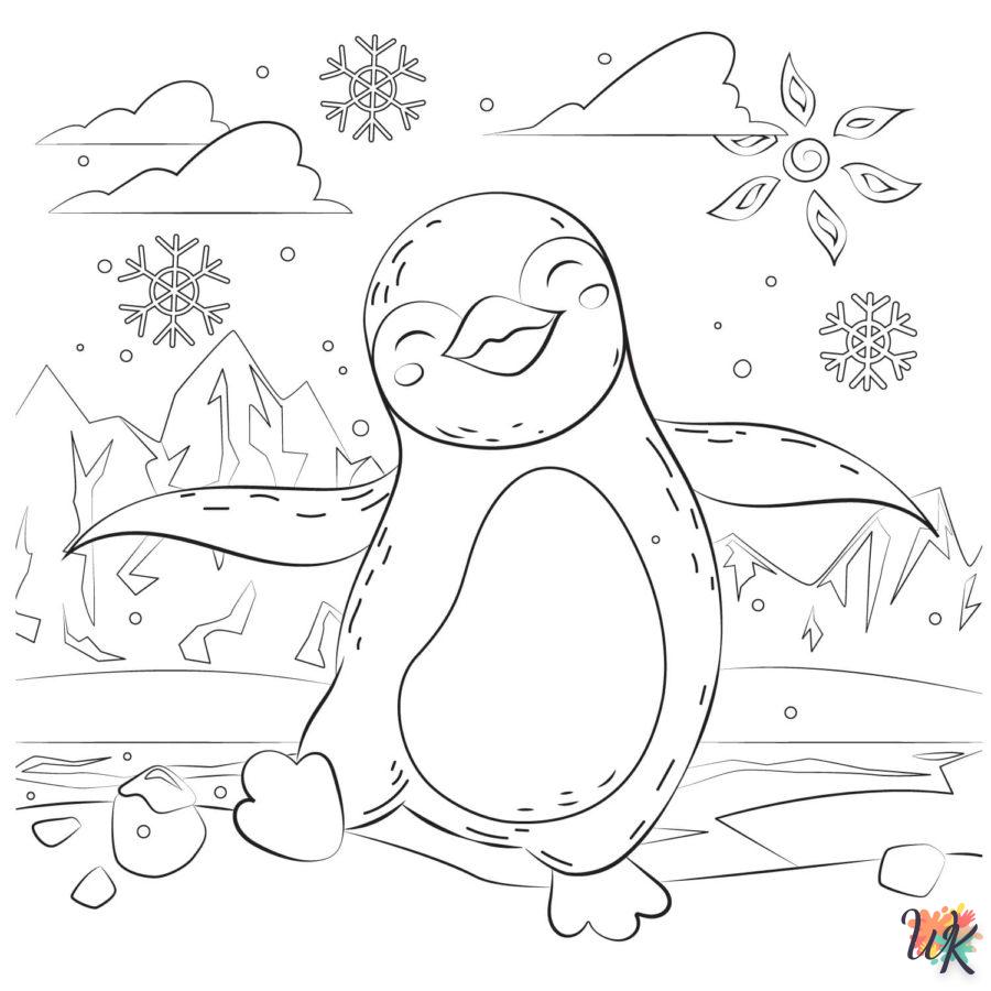 coloriage Pingouin  à imprimer pdf