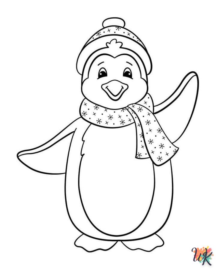 coloriage Pingouin  à imprimer pour enfant de 9 ans
