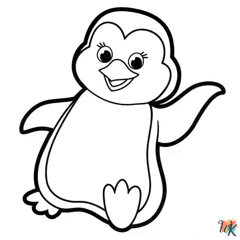 coloriage Pingouin  pour enfants a imprimer gratuit