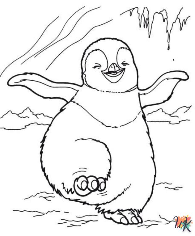 coloriage Pingouin  enfant 5 ans à imprimer