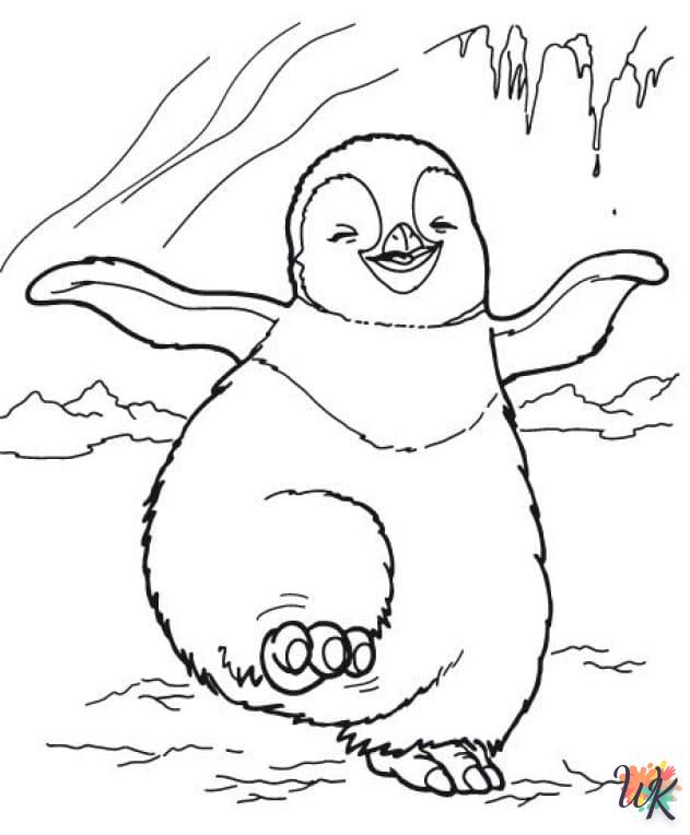 coloriage Pingouin  à imprimer a4