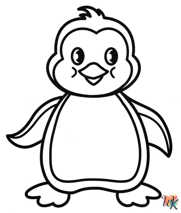 coloriage Pingouin  en ligne gratuit pour 12 ans 1