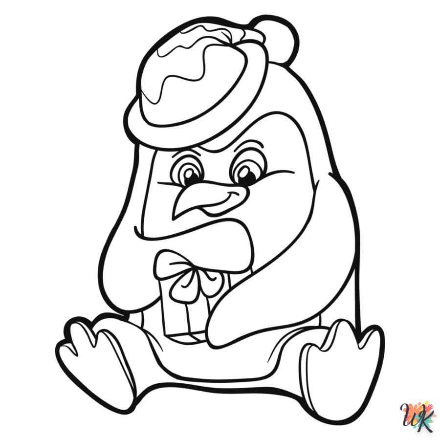 coloriage Pingouin  à imprimer pdf 2