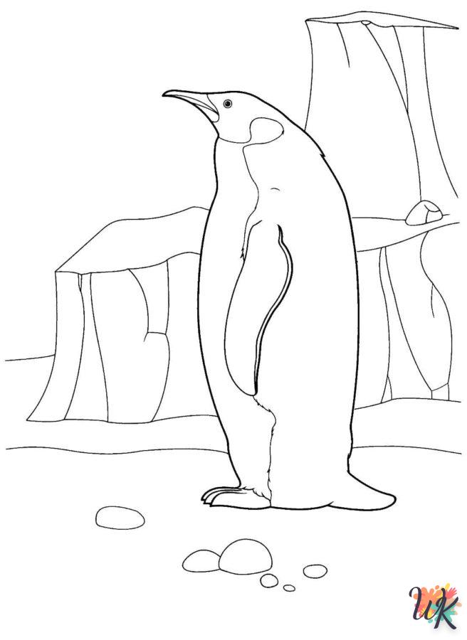 coloriage Pingouin  a imprimer pour enfant de 4 ans