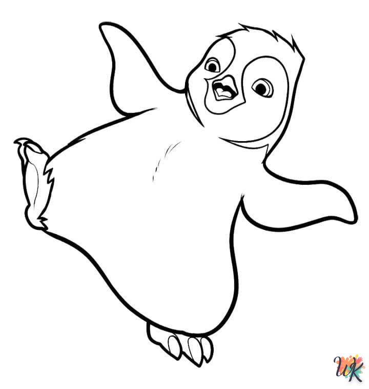 image de coloriage Pingouin  pour enfant