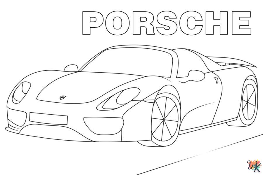 coloriage Porsche  pour enfants a imprimer