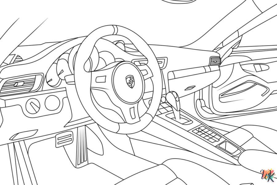 a imprimer coloriage Porsche  gratuit