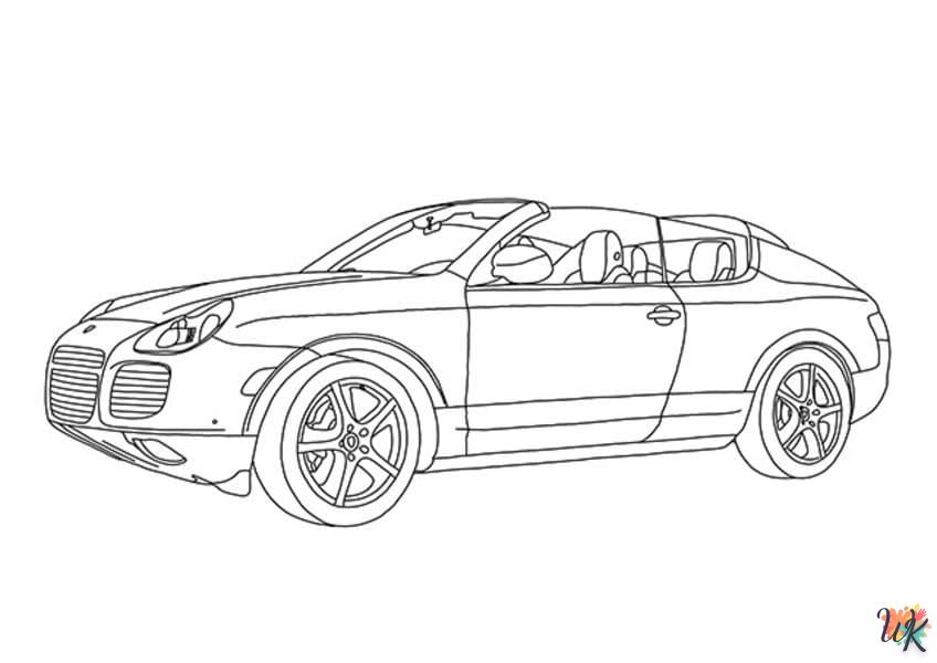 coloriage Porsche  pour enfant a imprimer gratuit