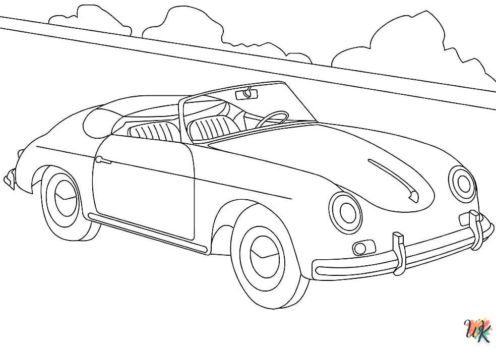 coloriage Porsche  à imprimer gratuitement