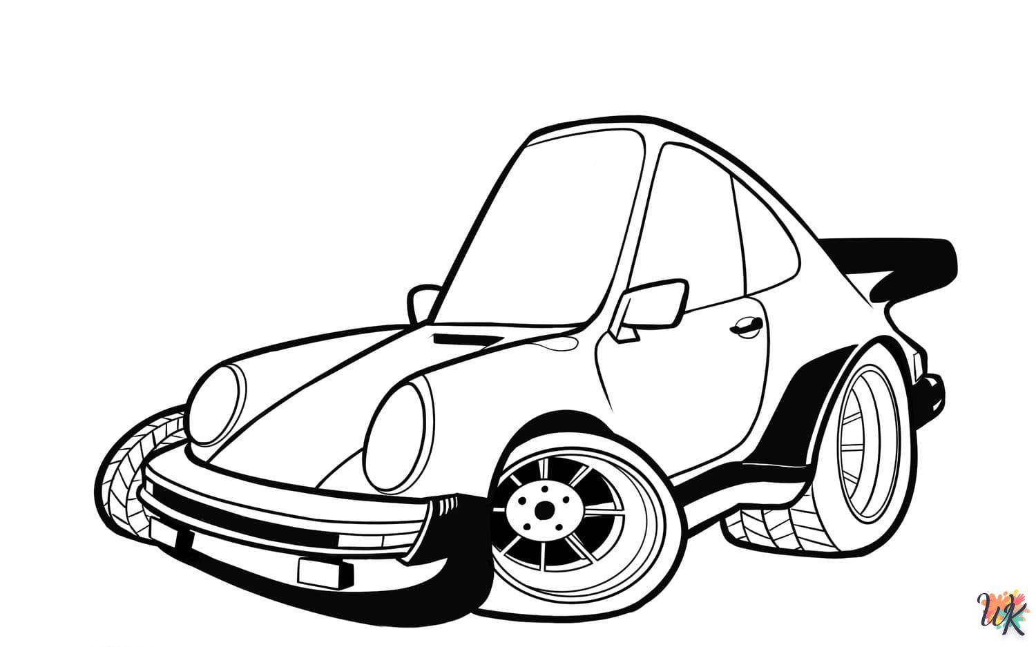 a imprimer coloriage Porsche  gratuit 1