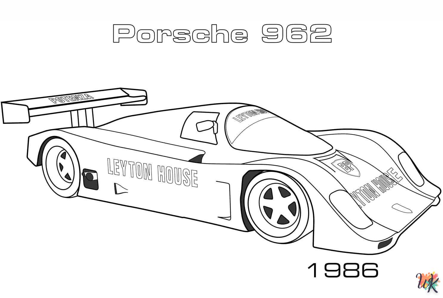 coloriage Porsche  et dessin a imprimer