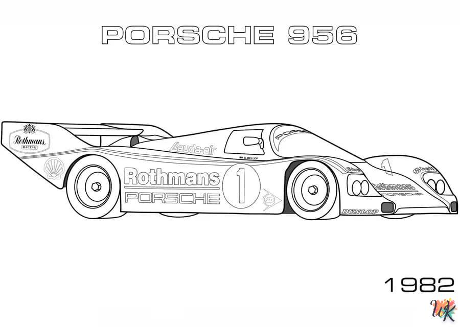 coloriage Porsche  à imprimer pdf gratuit