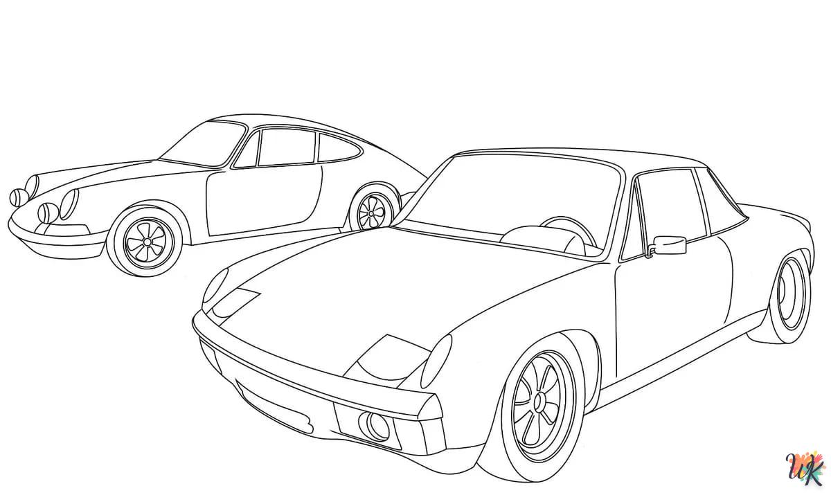 coloriage Porsche  et dessin a imprimer 1