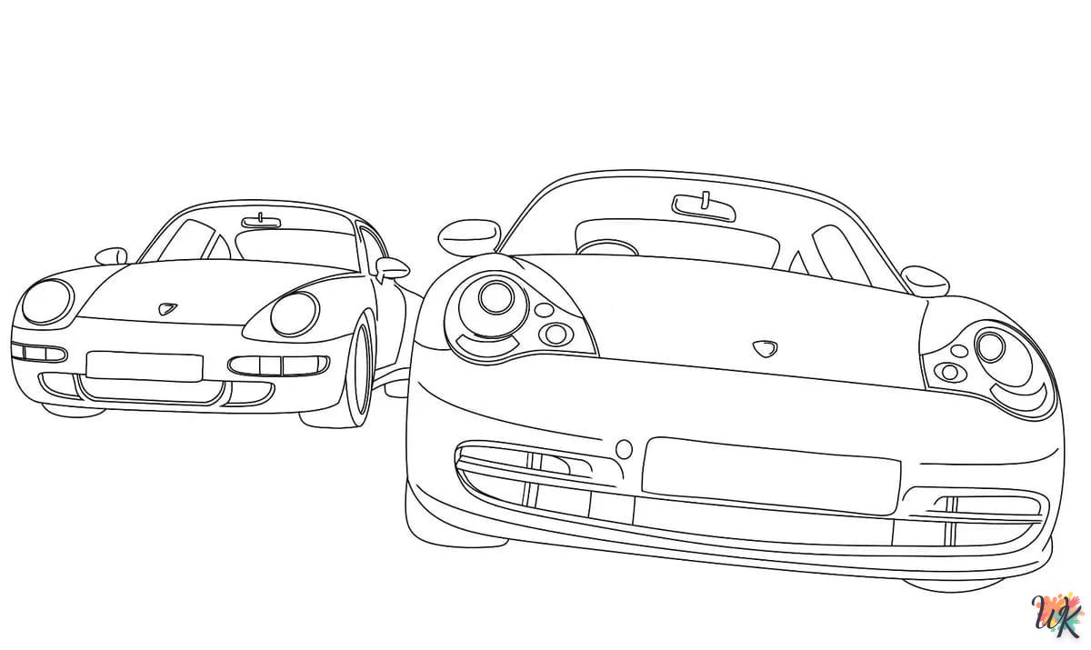 coloriage Porsche  à imprimer