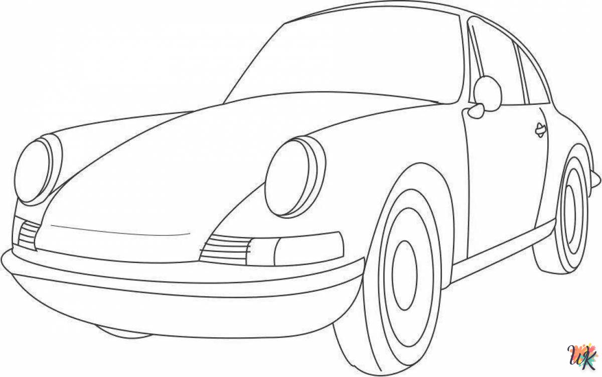 coloriage Porsche  enfant 4 ans a imprimer