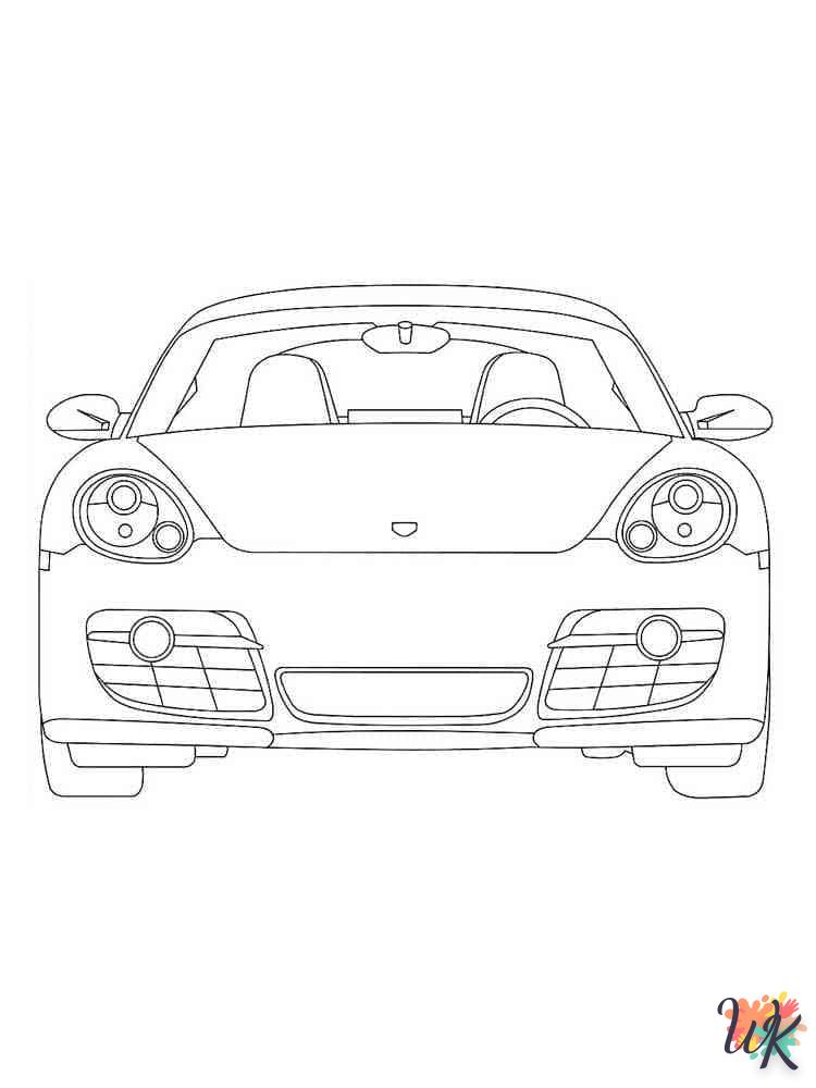 coloriage Porsche  en ligne adulte gratuit