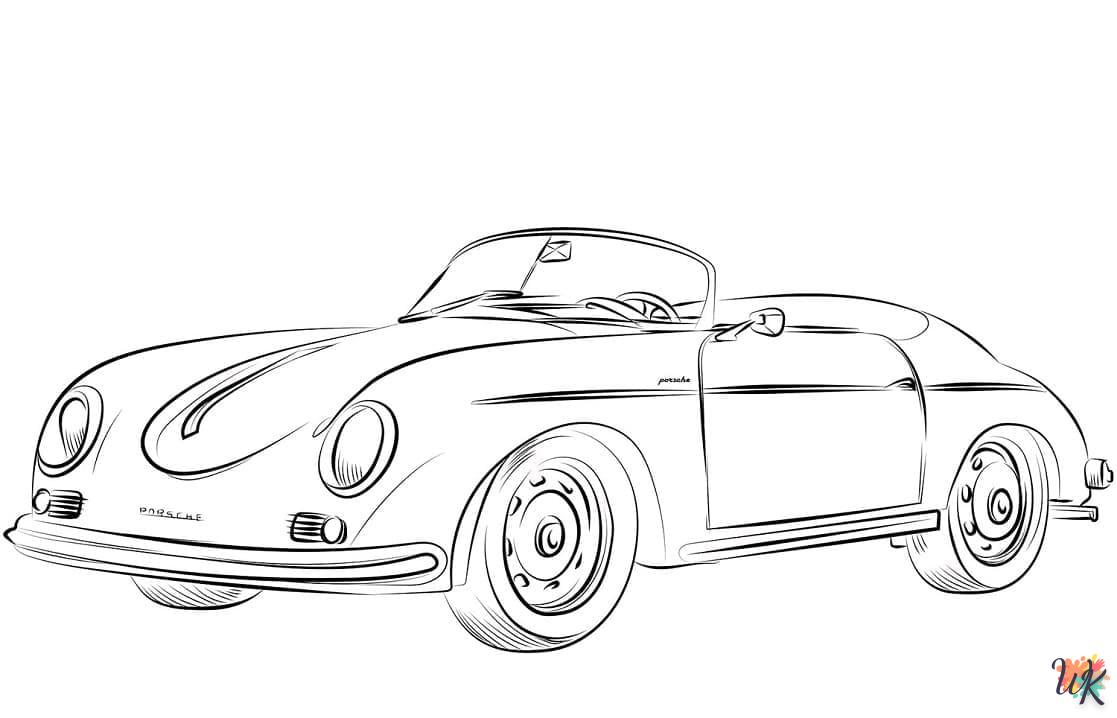 coloriage Porsche  enfant 6 ans à imprimer