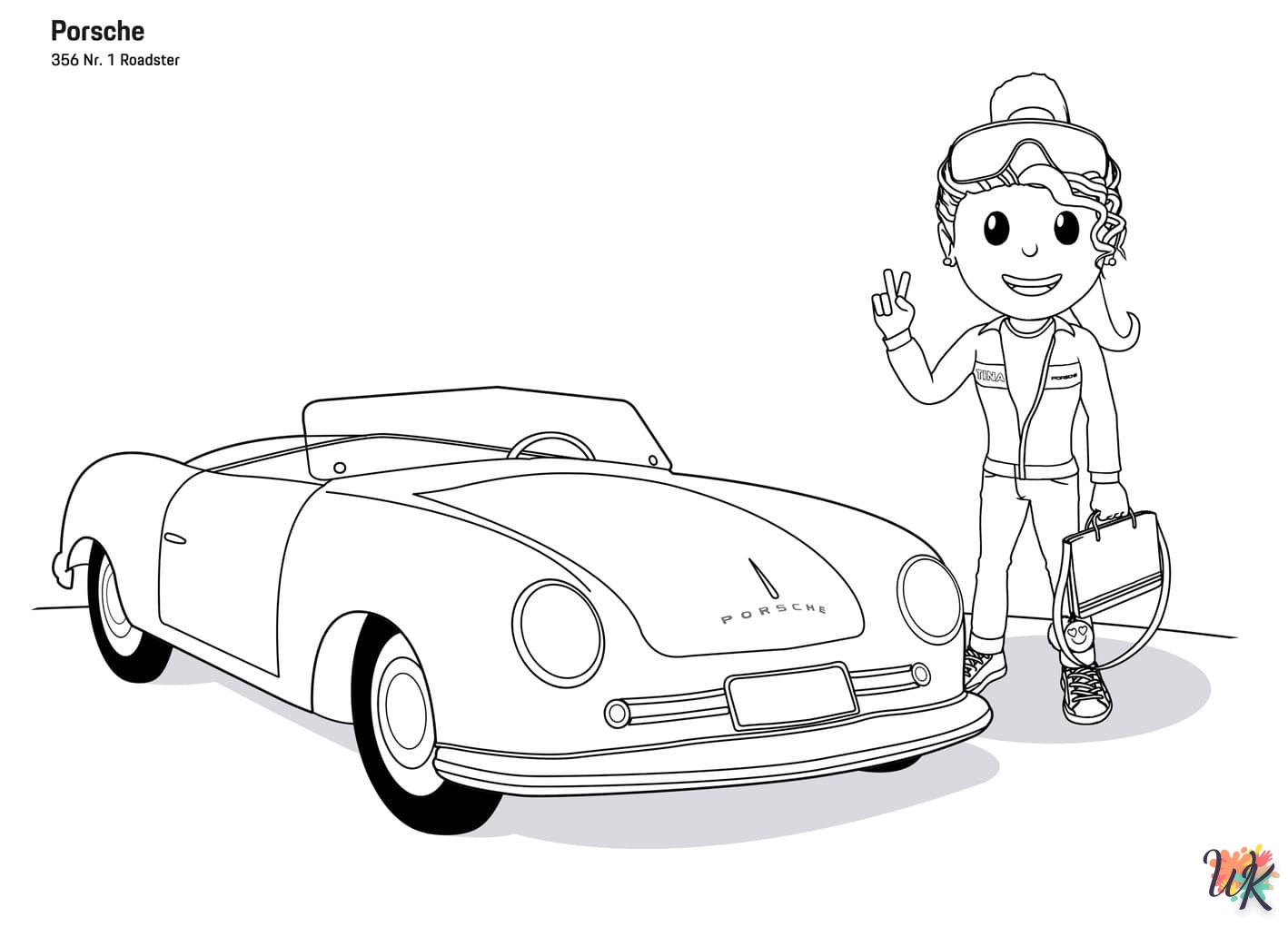 coloriage Porsche  bebe animaux a imprimer gratuit