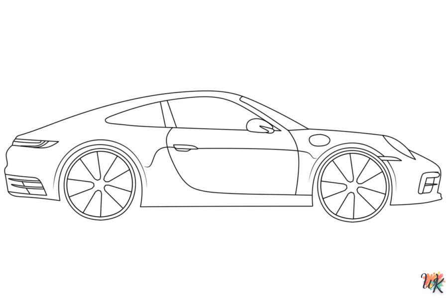 activité coloriage Porsche  en ligne