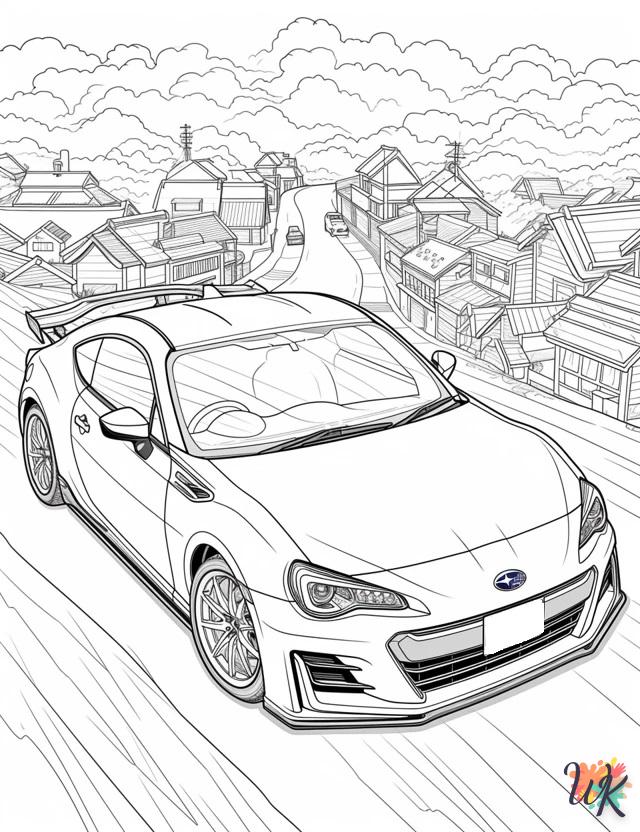 coloriage Porsche  pour enfant gratuit