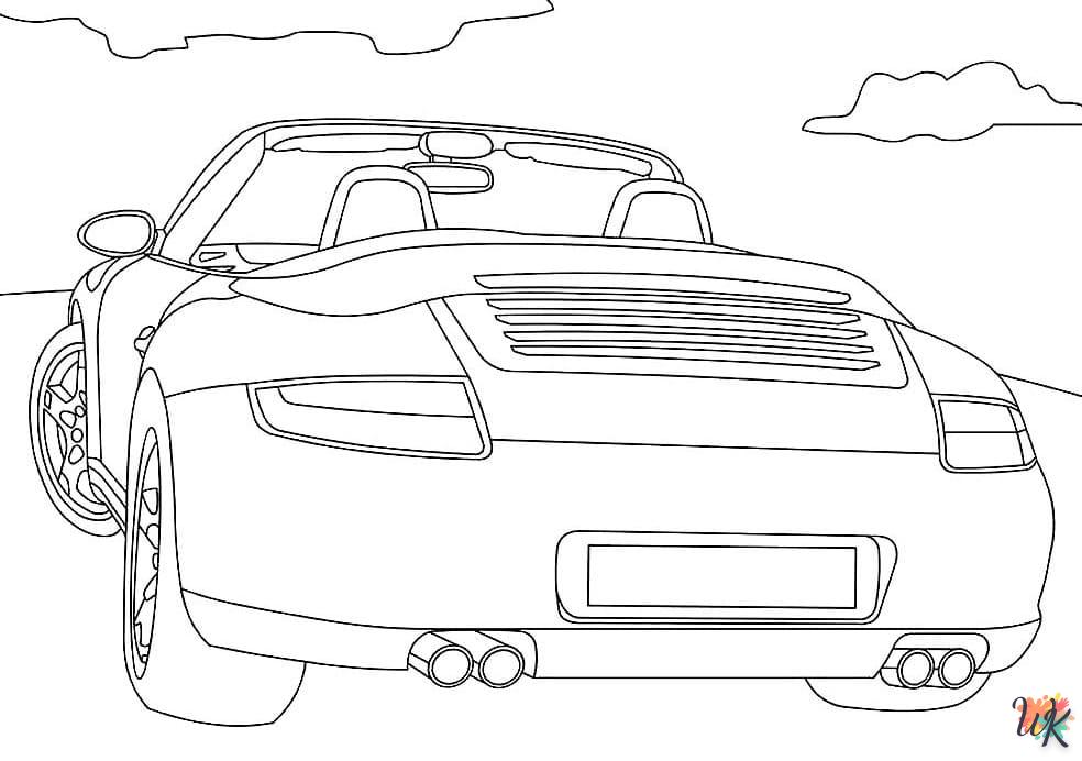 coloriage Porsche  à colorier en ligne