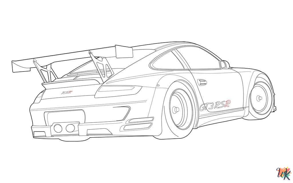 coloriage Porsche  et dessins 1