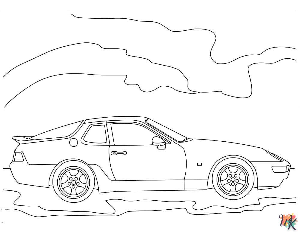 image pour coloriage Porsche  enfant 1