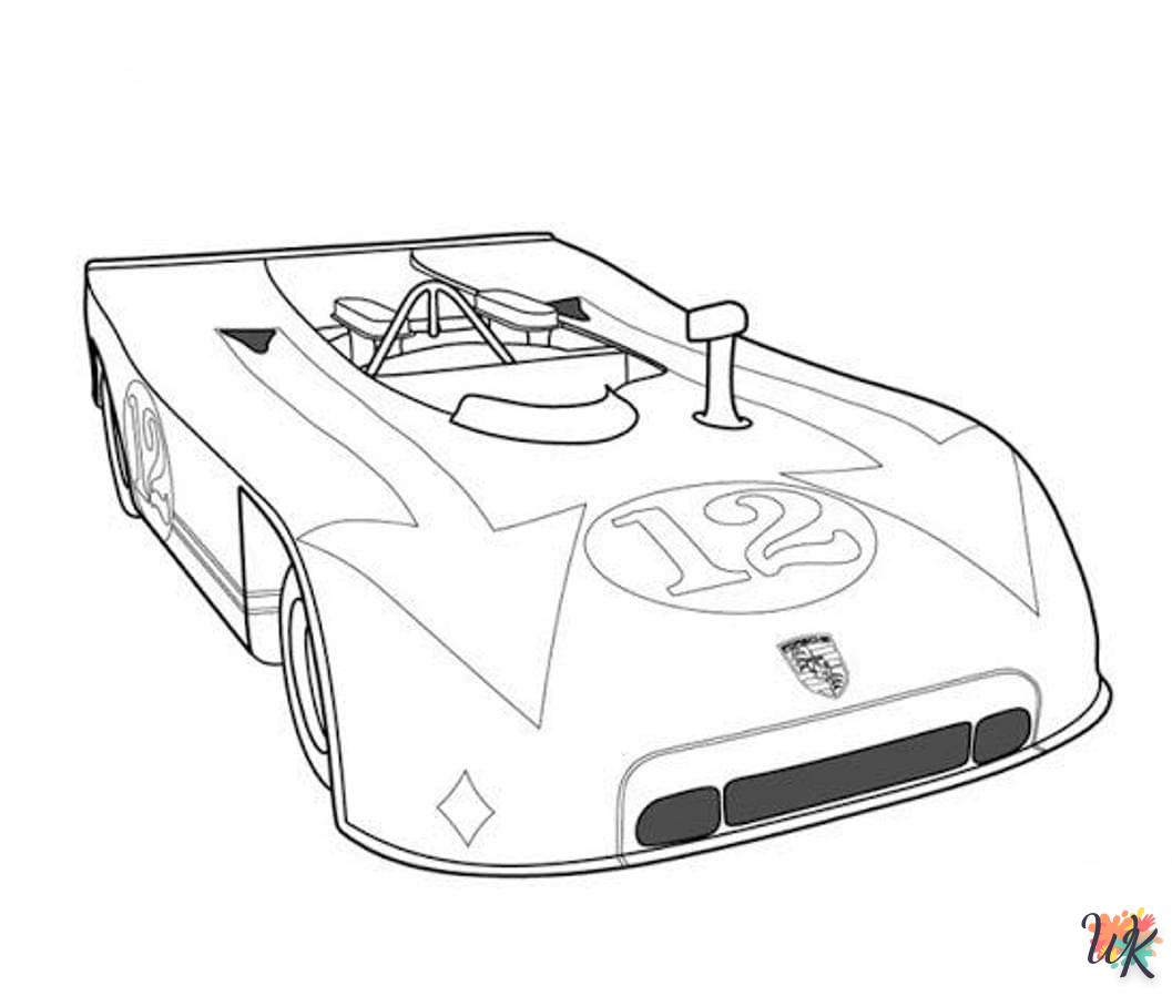 coloriage Porsche  pour enfant de 6 ans