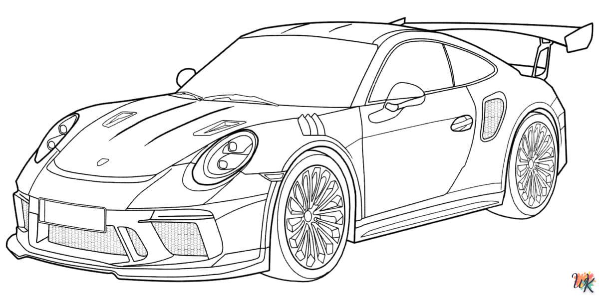 image pour coloriage Porsche  enfant 2