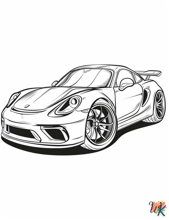 coloriage Porsche  a dessiner en ligne