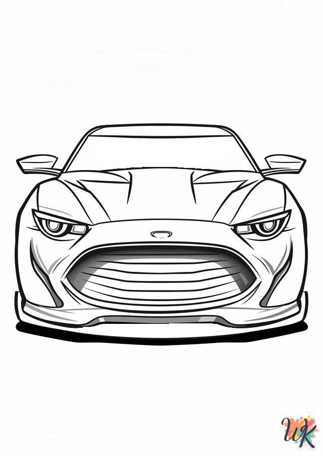 coloriage Porsche  pour enfant de à imprimer