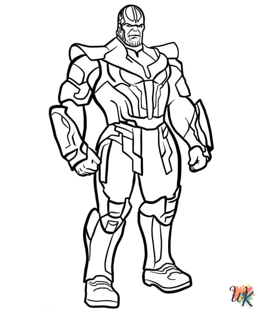 image de coloriage Thanos  pour enfant