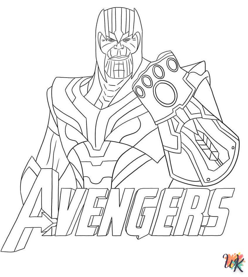 coloriage Thanos  automne en ligne gratuit à imprimer