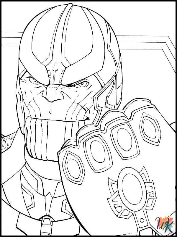 coloriage Thanos  enfant à imprimer gratuit