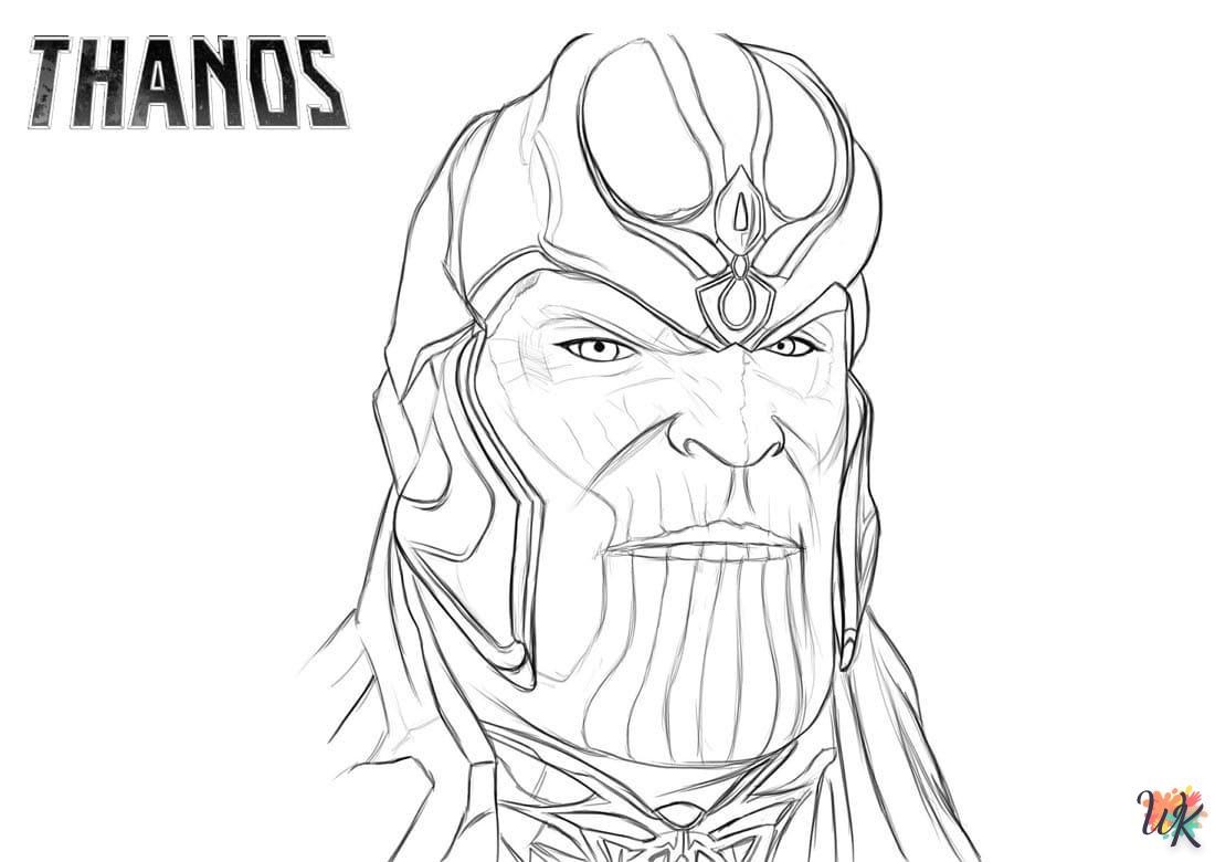 coloriage Thanos  de noël gratuit à imprimer en ligne