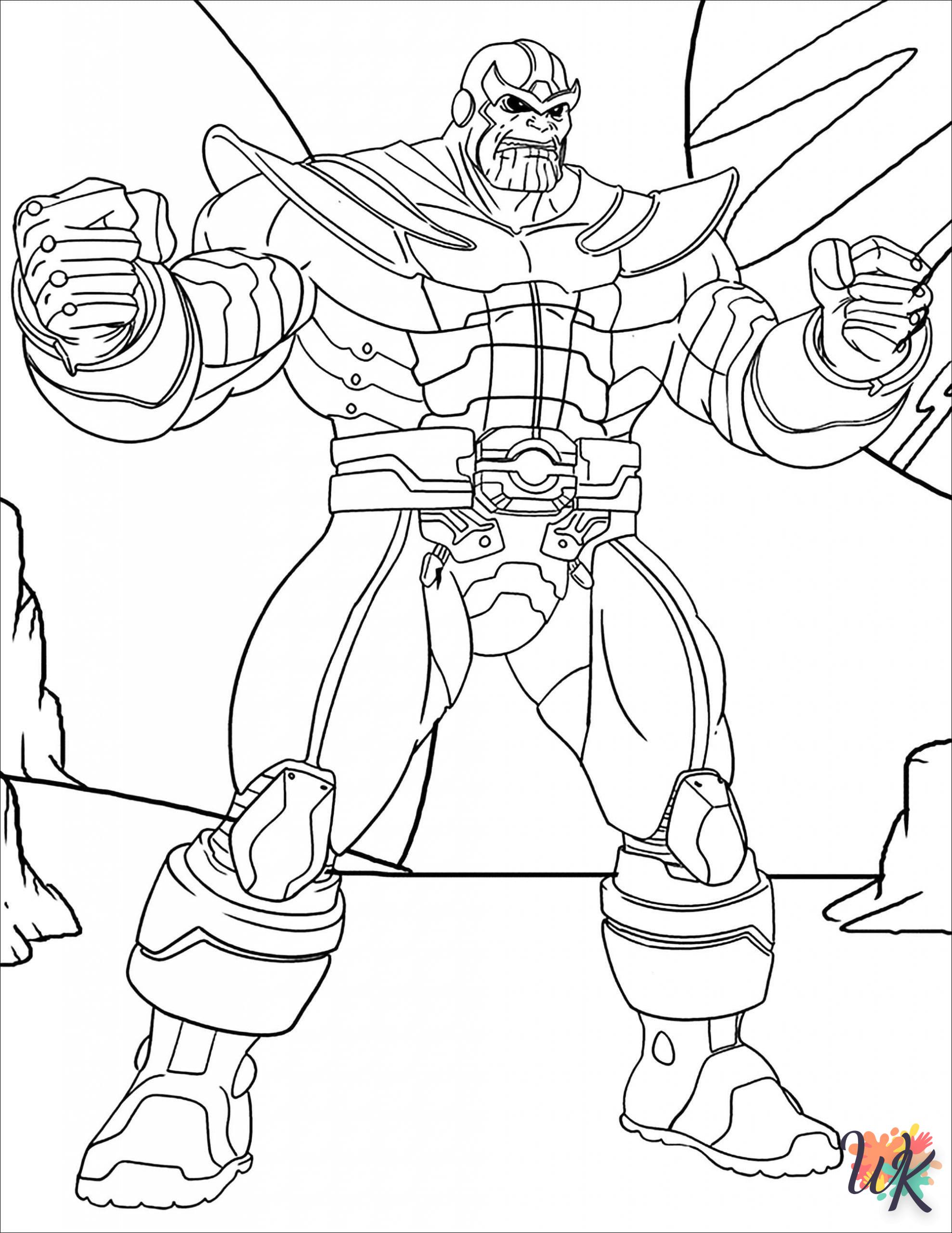 coloriage Thanos  enfant 8 ans a imprimer