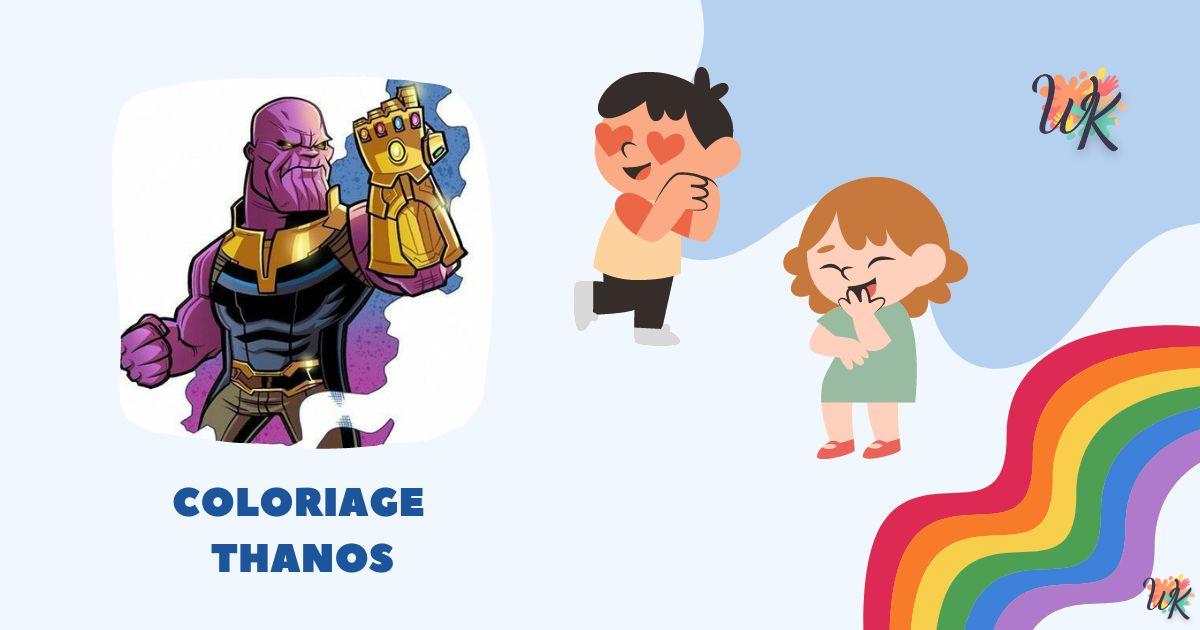 Coloriage Thanos est le plus grand méchant l’univers Marvel