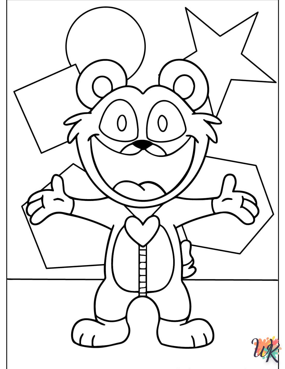 coloriage Bobby BearHug  pour enfant de 3 ans