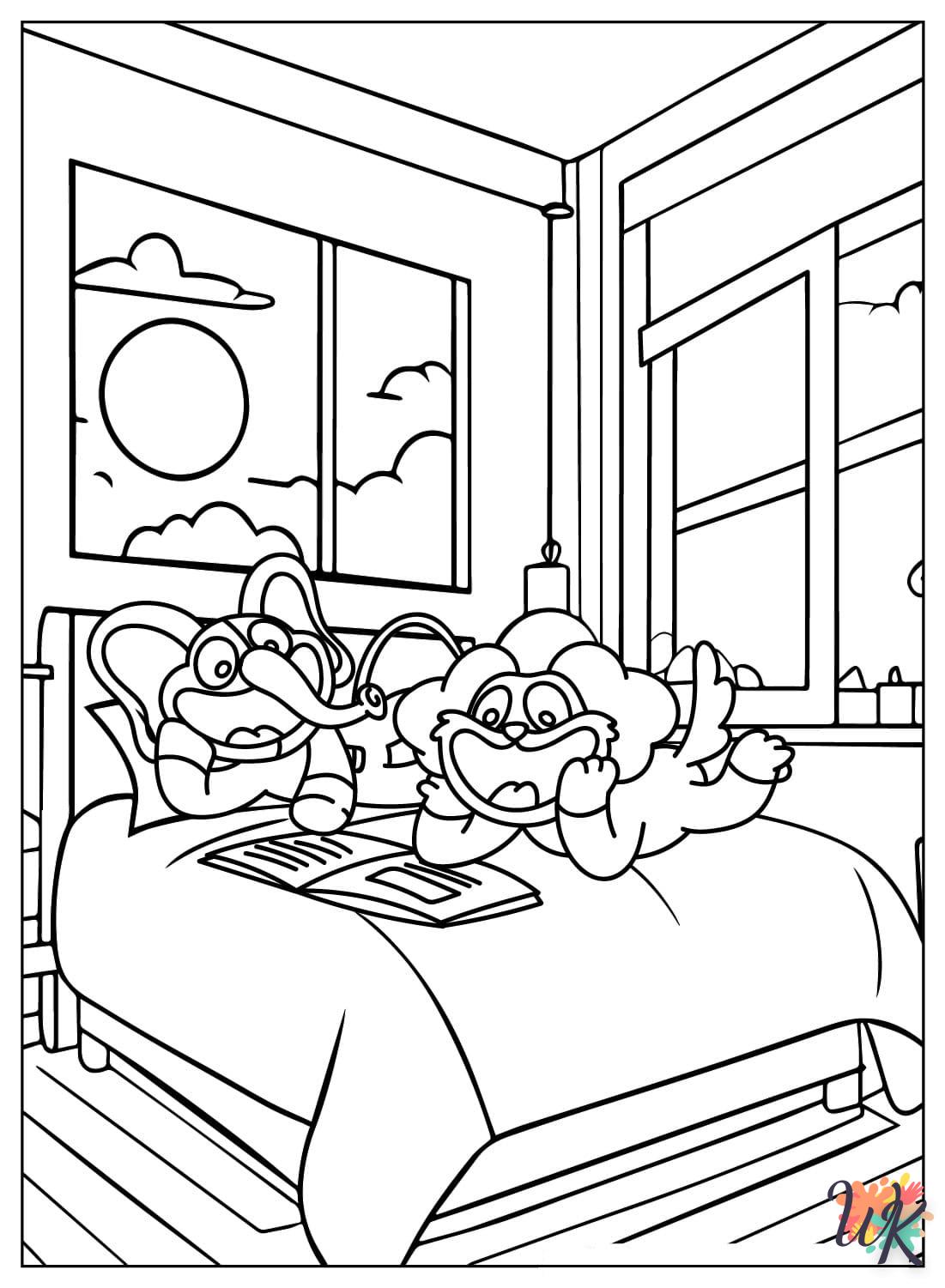 coloriage Bubba Bubbaphant  educatif pour enfant