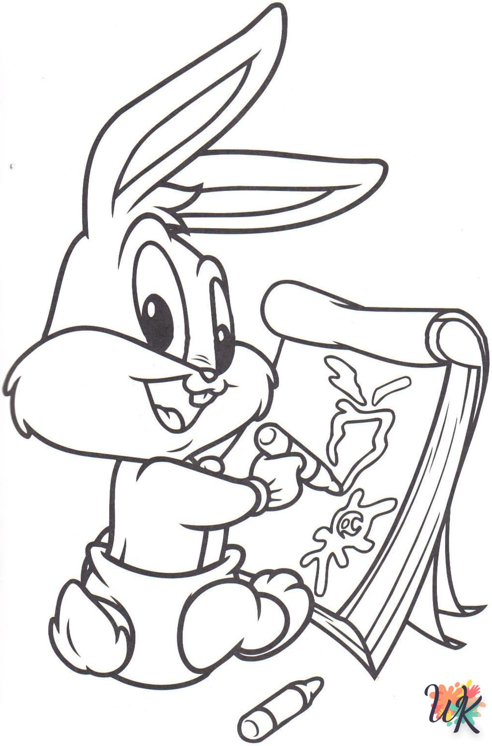 coloriage Bugs Bunny  automne en ligne gratuit à imprimer