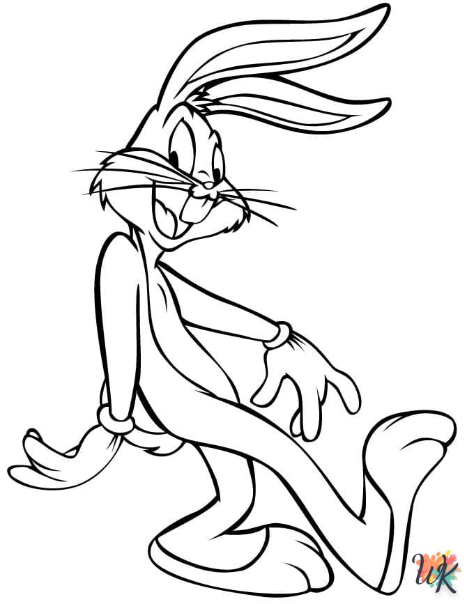 coloriage Bugs Bunny  à imprimer pour enfant de 4 ans