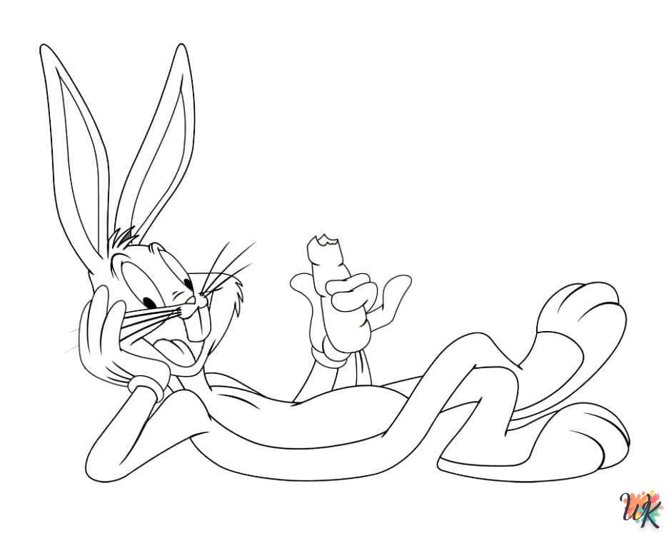 coloriage Bugs Bunny  à imprimer pour enfant de 2 ans