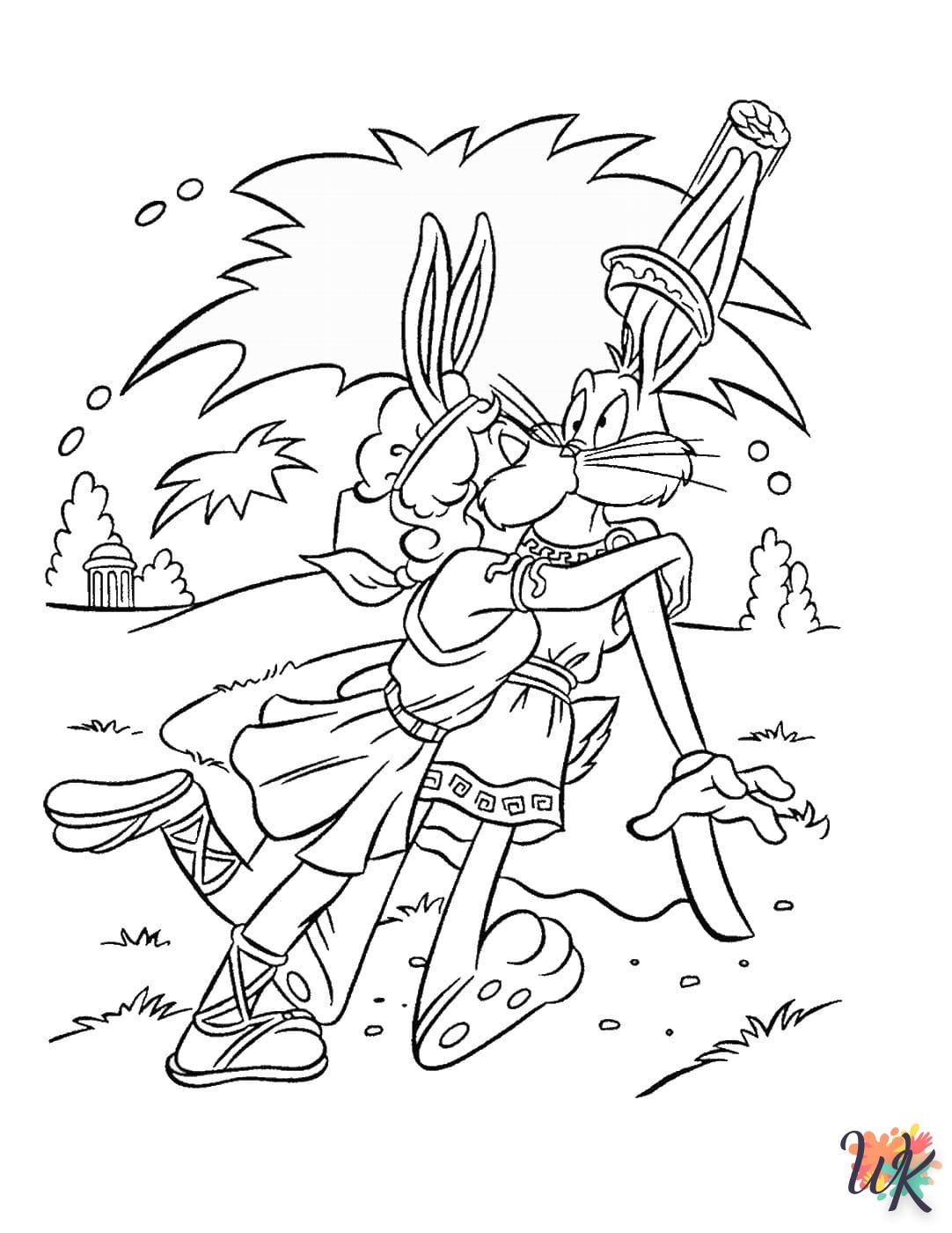 coloriage Bugs Bunny  à imprimer pour enfant de 3 ans