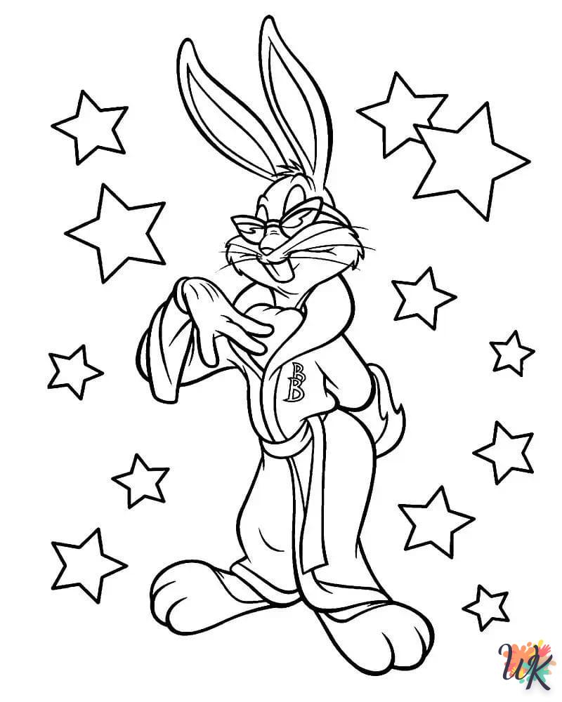 coloriage Bugs Bunny  enfant à imprimer gratuit