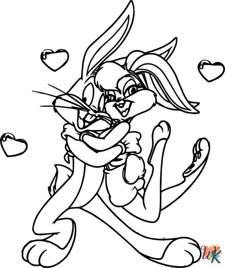 coloriage Bugs Bunny  et decoupage a imprimer gratuit