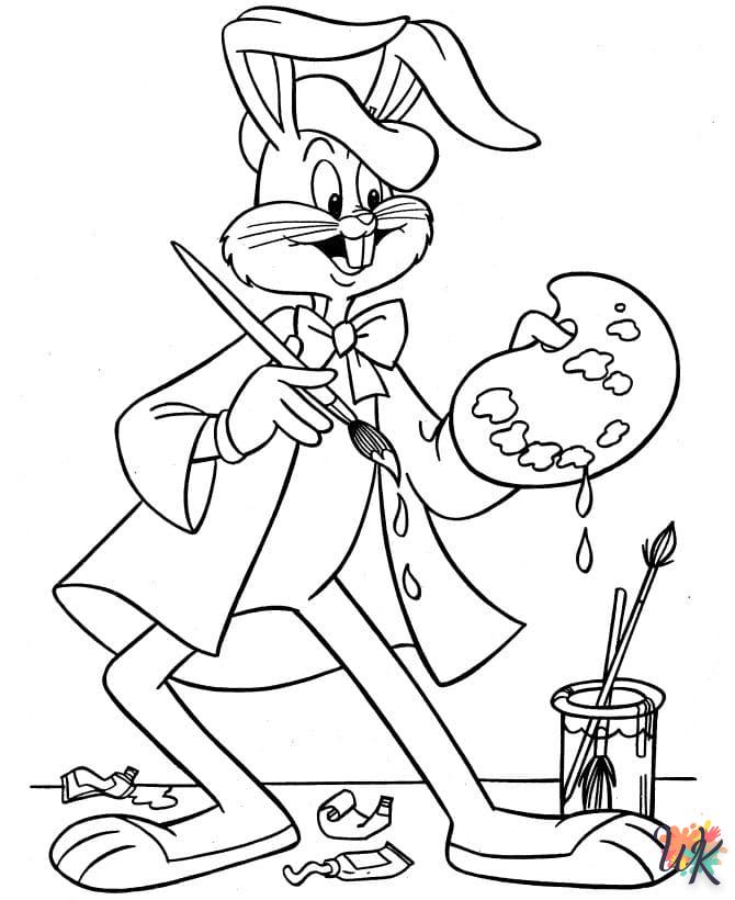 coloriage Bugs Bunny  d'enfant a imprimer