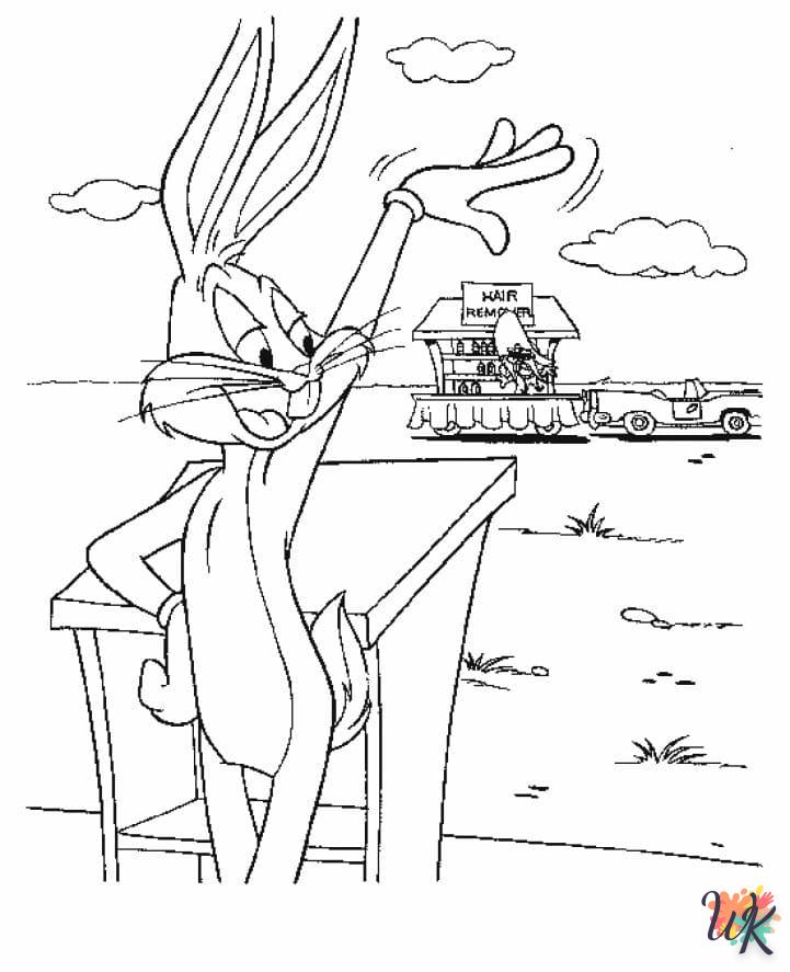 coloriage Bugs Bunny  licorne en ligne gratuit à imprimer